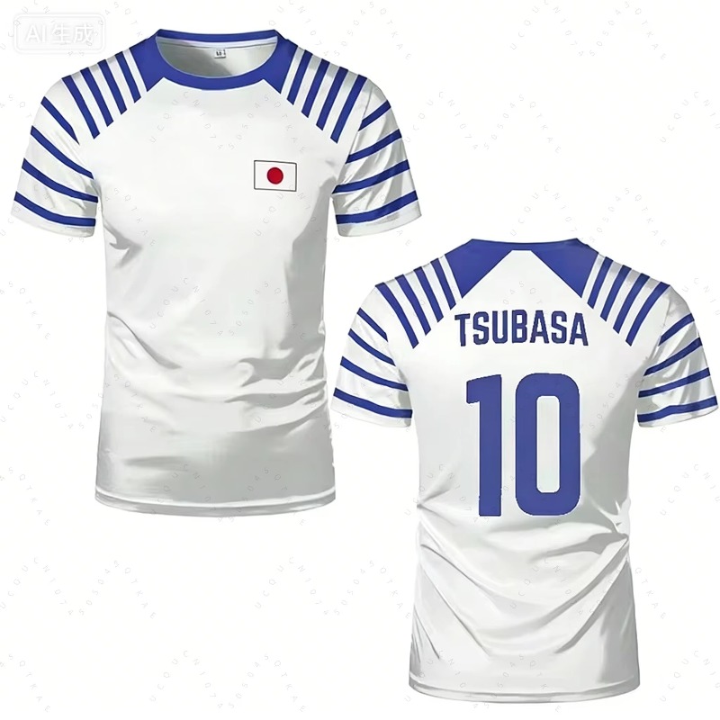 Anime Merchandise Men - Koszulka Anime Kapitan Tsubasa 2026 z