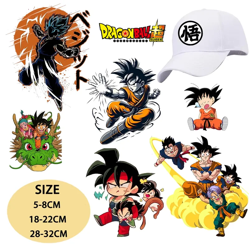 Anime Merchandise Men - Naklejki termotransferowe Dragon Ball na koszulkę,
