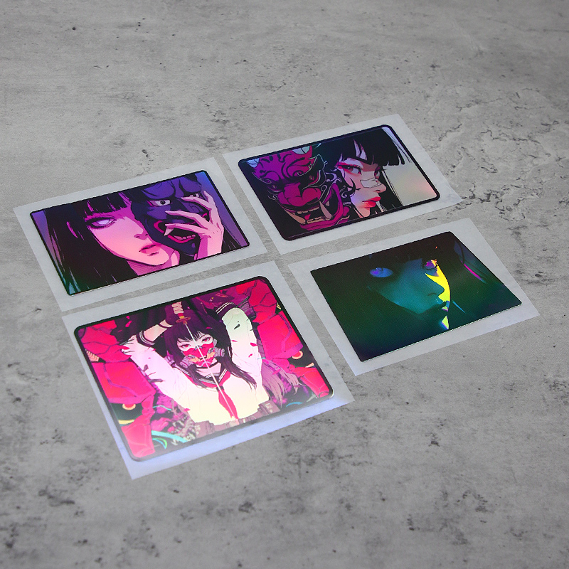 Premium Anime Merchandise - 1 szt. Holograficzna naklejka anime o